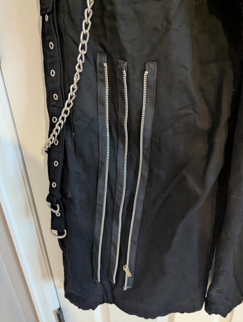 TRIPP NYC Goth Grunge Chain To Chain Pants Large Black - Picture 9 of 14